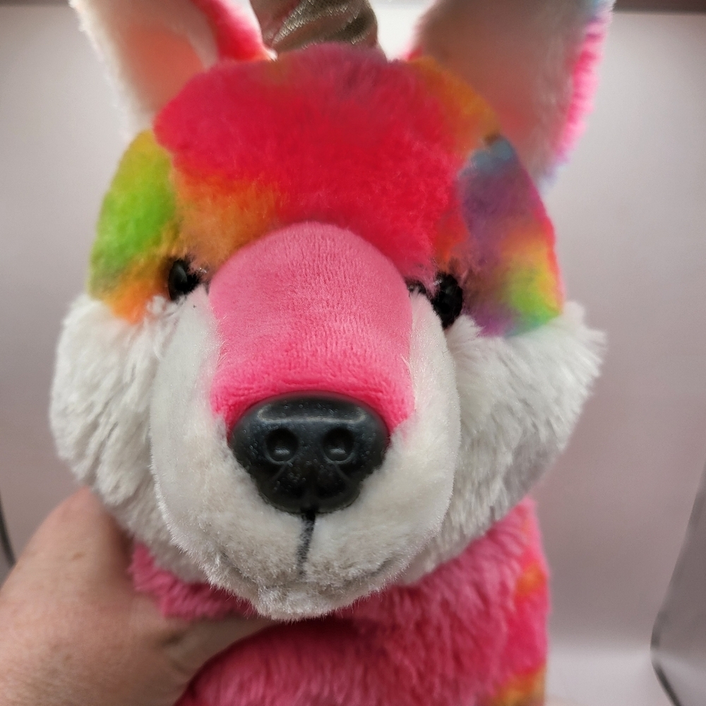 2022 Great Wolf Lodge Wolfie Corn Pink Purple Wolf Unicorn Plush Stuffed - Picture 5 of 5